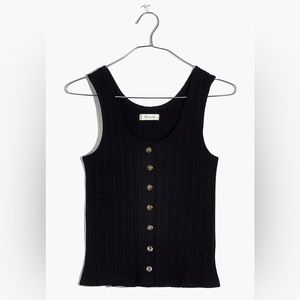 Madewell Women’s Ribbed Button Front Tank Top